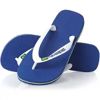Havaianas Claquettes / Tongs 'Brasil' bleu marine / blanc