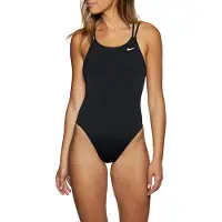 Nike Hydrastrong Solids Spiderback Swimsuit Noir US 30 Femme