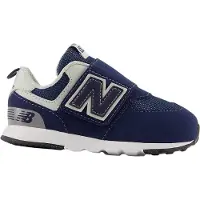 New Balance unisex pour enfant. NW574V1 Baskets 574 New bleu marine (23), Plat, Velcro, Casuel, mode enfantine