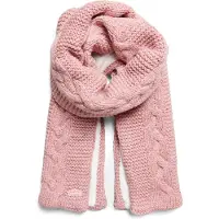 Superdry Vintage Cable Scarf Rose Femme