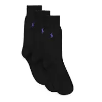 Ralph Lauren Chaussettes Polo Ralph Lauren ASX91-MERCERIZED-SOCKS-3 PACK femme || Taille 39 / 42