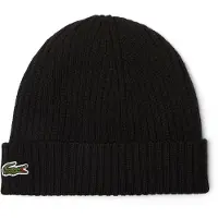 Lacoste Bonnet Laine Knitted Noir