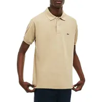 Lacoste L1212 Short Sleeved Ribbed Collar S Couleur Marron