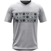 Leatt MTB All Mountain 2.0 Symbol Maillot vélo manches courtes Couleur : Gris clair, Taille : XL