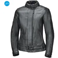 Held Veste en cuir de moto pour femme Roxane, noir, 38
