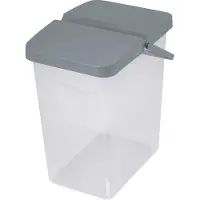 BranQ Récipient pour poudre à laver Porte-aliments Unibox avec couvercle Boîte de rangement Gris 10 litres
