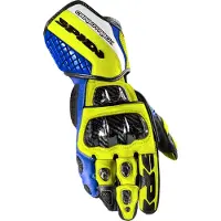 Spidi Carbo Track Evo Bleu Jaune Gants Taille XL