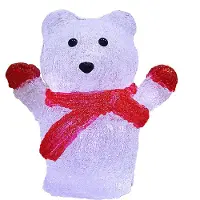 Deuba Figurine lumineuse LED acrylique ours polaire