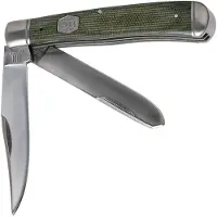 Rough Ryder Pocket knife Trapper Green Micarta