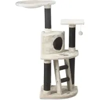 Beeztees Arbre à chat Arbre à chat 123cm de haut Aire de jeu pour chats 3 places de couchage avec grotte