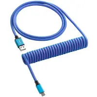 Cablemod ableMod Classic Coiled Keyboard Cable - Câble spiralé pour clavier USB C vers USB Type A - Câble clavier gaming 1,5m Long - Haute durabilité - Bleu