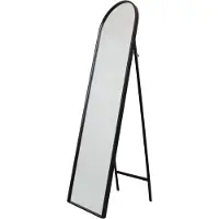 Fragix Miroir en pied Ark - Métal noir - 150 x 40