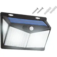 LTC Lampe solaire murale 208 LED SMD 600lm PIR IP65 1800mAh (600 lm, IP65)
