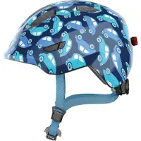 ABUS Casque Enfant 67297 - SMILEY 3.0 LED BLUE CAR M