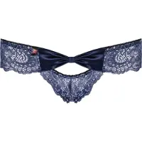 Obsessive Auroria - culotte femme brodée avec nœud - bleu - L/XL