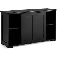 Costway Sideboard, armoire de cuisine avec portes coulissantes, étagère réglable en hauteur, meuble d'appoint pour cuisine, salle à manger et salon, 107 x 33 x 60 cm