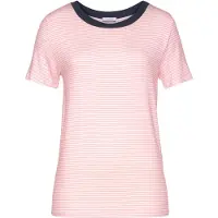 LASCANA T-shirt bleu marine / rose clair / blanc