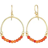 Elli Boucles d'oreilles 'Boho' or / rouge