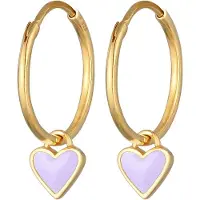 Elli Boucles d'oreilles or / violet pastel