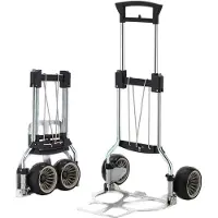 SECO Diable pliable VA alu chroméH.1120mm pelle-L420xB495mm capacité 100kg