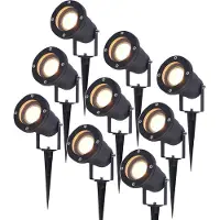 HOFTRONIC™ - Spot à piquet LED extérieur 4W 345lm 2700K IP65 Noir 9 pièces