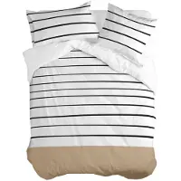 Happy Friday Housse de couette Blanc Blush sable Multicolore 140 x 200 cm