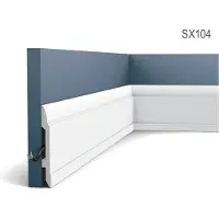 ORAC Plinthe Profil de décoration Decor SX104 LUXXUS Protection de câble antichoc Moulure 2 m