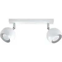Sollux Plafonnier OCULARE 2 blanc 2xGU10 10W acier 16x10x30cm
