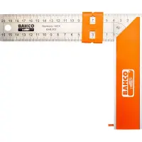 Bahco 9048-250 - Équerres De Charpentier Avec Lame En Acier Inoxydable Et Marqueur Coulissant
