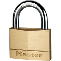Masterlock Cadenas en laiton massif - - 70 mm - anse 36 mm - 2 clés incluses