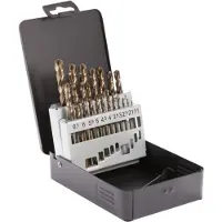 Terrax A215214 Coffret de forets hélicoa daux Cobalt 19 pièces Coffret en acier (Import Allemagne)