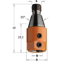 Cmt 303.000.02 Bohrfutter M10 konisch 30°, links 19,5 mm