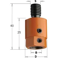 Cmt 302.000.01 Bohrerhalter M10, rechts 19,5 mm