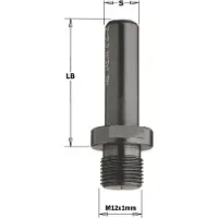 Cmt 509.160.01 Langer Schaft für Wechselbohrer oder Schlaglochfräser 100mm, Schaft 16x50, rechts