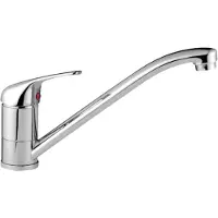 Ferrestock ÚRBEL FSKFGC005 Mitigeur monocommandé pour évier, bec horizontal, cartouche céramique of 40mm, en zinc et laiton, tubes et supports de fixation inclus