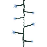 Lumineo Guirlande Led Compacte Clignotante Vert-bleu 750 Leds Cable Vert 21m