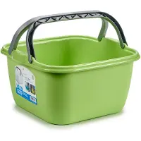 Stefanplast Panier plastique carré avec poignées, Ustensiles de nettoyage, Multicolore