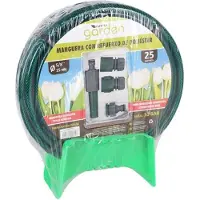Little Garden Reinforced Hose With Accessories And Hanging 25m Clair