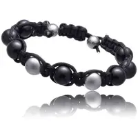 Time Force Bracelet Femme - - TJ1034B01N - Argent - Noir - 27 cm