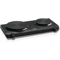 Haeger HP-02B.013A Plans de cuisson noir Plaque de cuisson 42,5 cm Brûleur à spirale 2 zone(s)