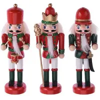 OEM Lot De 3 Figurines Casse-Noisette - Esprit De Noël - Bois - 72070