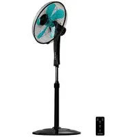 Cecotec Ventilateur sur Pied avec Télécommande et Minuterie EnergySilence 530 Power Connected Black. 50 W, 5 Pales de 40 cm