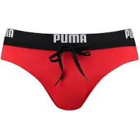 Puma Logo Swimming Brief Rouge M Homme