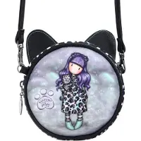 Santoro London Mini Round Gorjuss Smitten Kitten Crossbody Noir Enfants