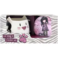 Santoro Safta Articulo, Set De Taza Y Posavasos Gorjuss Ruby Wild Uni niños, Multicolor, M