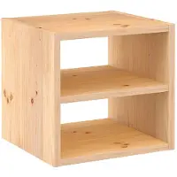 Astigarraga 1 Cube Modular Shelving + Solid Pine Intermediate Shelf Marron