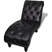 vidaXL Chaiselongue simili cuir marron