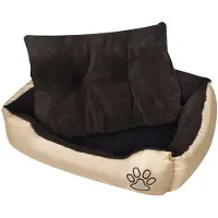 vidaXL Lit pour chien Beige et Marron XXL