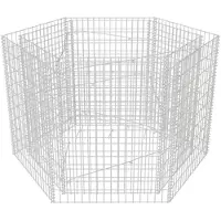 vidaXL Lit surélevé à gabion hexagonale 160x140x100 cm