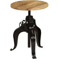 vidaXL Table de bar Bois de manguier massif 60 x (76-110) cm